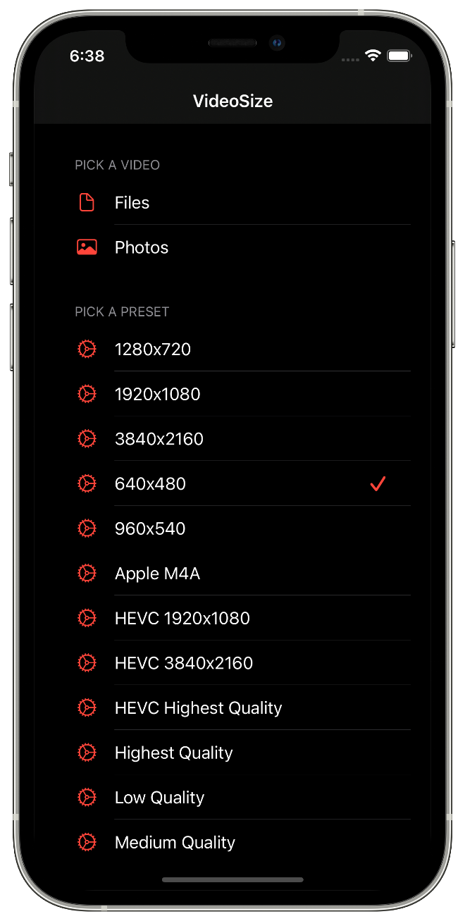 VideoSize for iOS - resize videos
